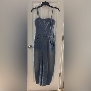 Free People barrel jeans Denim Jumpsuit